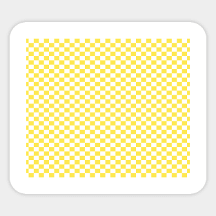 Checkered Yellow And White Sticker